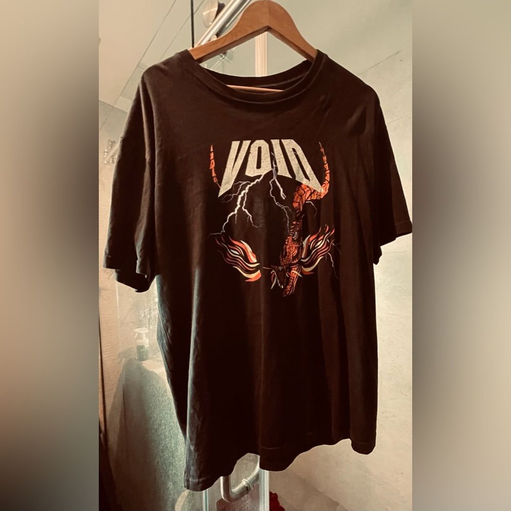 Vintage Shirt - Large - Void - Black and yellow - distressed look